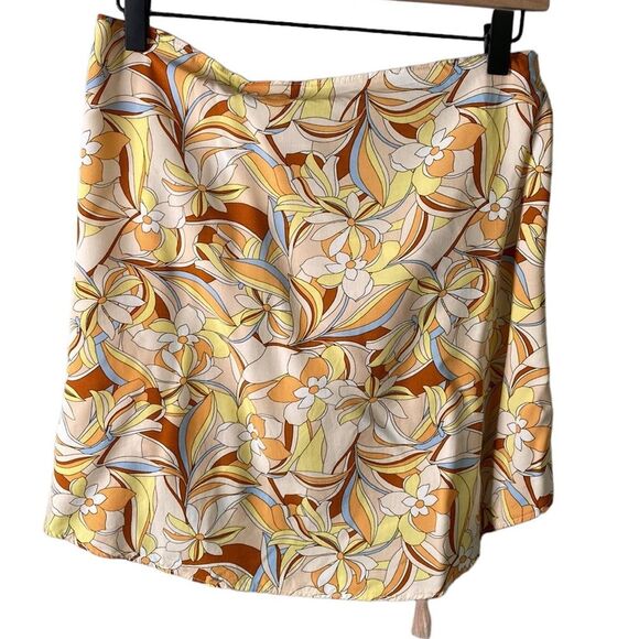 L*Space Salinas Sarong Tropical Floral Coverup Skirt Tie Waist Tassel Soulshine - Picture 7 of 14